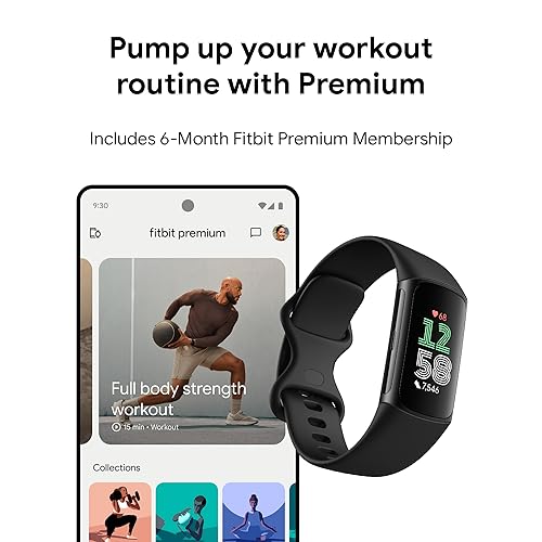 Charge 6 Fitness Tracker with Google apps, Heart Rate on Exercise Equipment