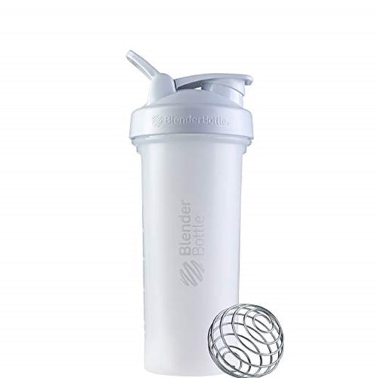 Classic V2 Shaker Bottle Perfect for Protein Shakes and Pre Workout, 28-Ounce, White