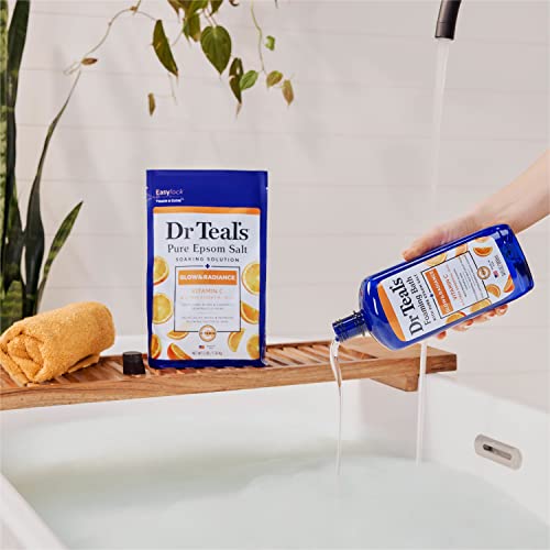 Pure Epsom Magnesium Salt Soak, Glow & Radiance with Vitamin C & Citrus Essential Oils