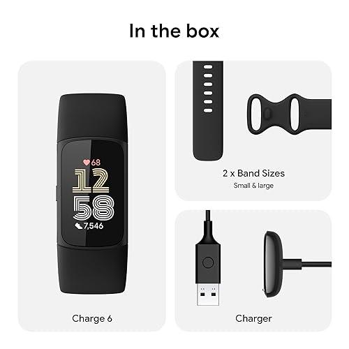 Charge 6 Fitness Tracker with Google apps, Heart Rate on Exercise Equipment