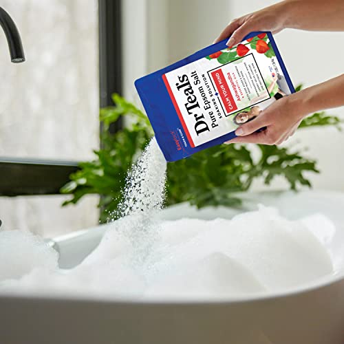 Pure Epsom Magnesium Salt Soak Ashwagandha & Essential Oils, 3 lbs (Pack of 4)