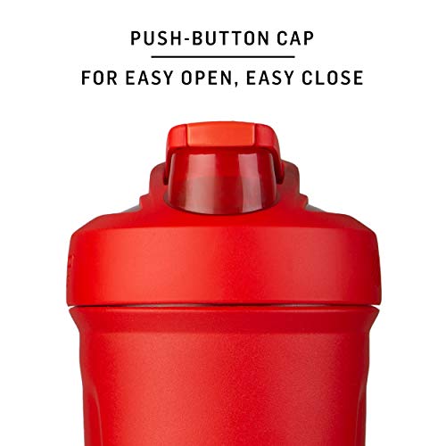 Strada Shaker Cup Insulated Stainless Steel Water Bottle with Wire Whisk, 24-Ounce