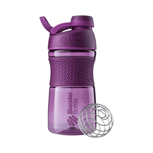 SportMixer Shaker Bottle Perfect for Protein Shakes and Pre Workout, 20-Ounce, Plum