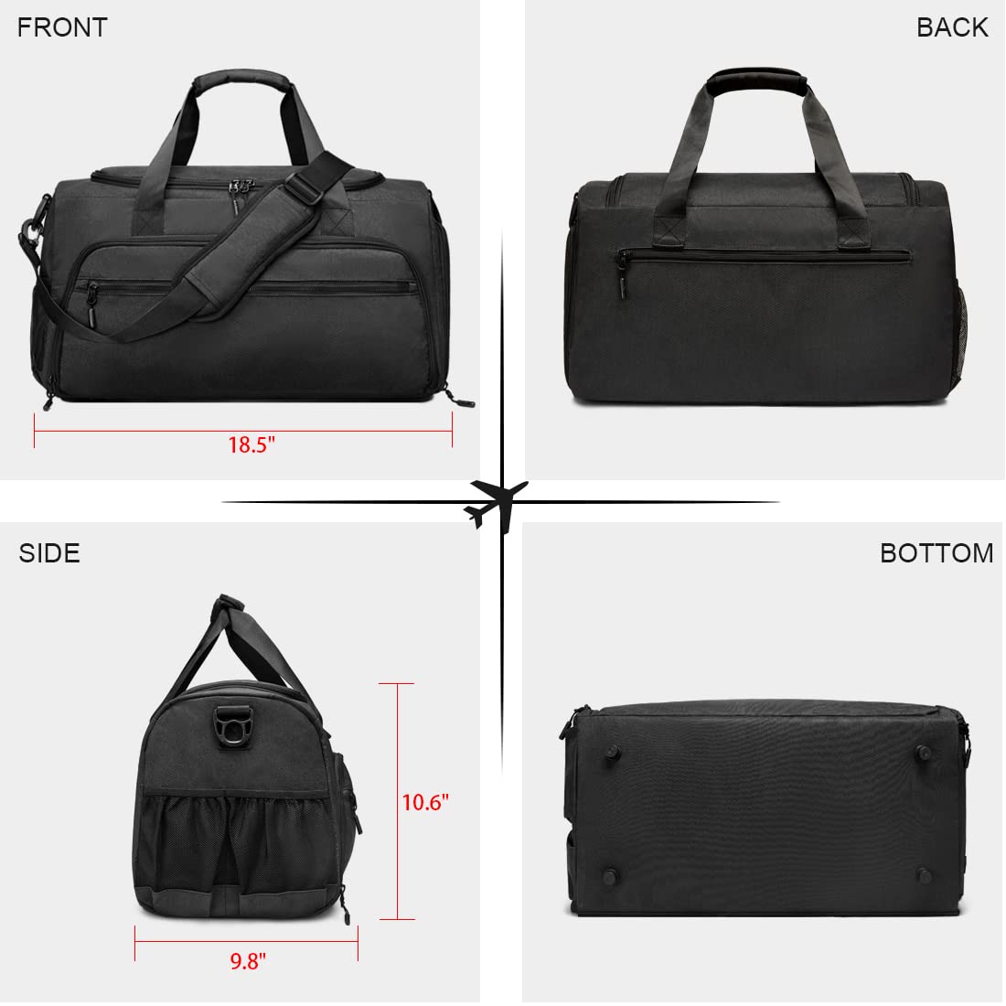 Gym Bag for Men Women, Small Fitness Workout Sports Duffle Bag