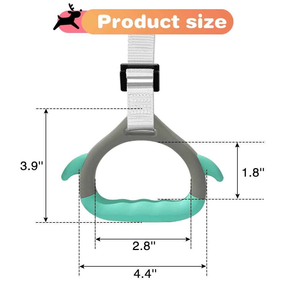 Gymnastics Rings for Kid's Home Exercise, Pull up Rings with Adjustable Straps