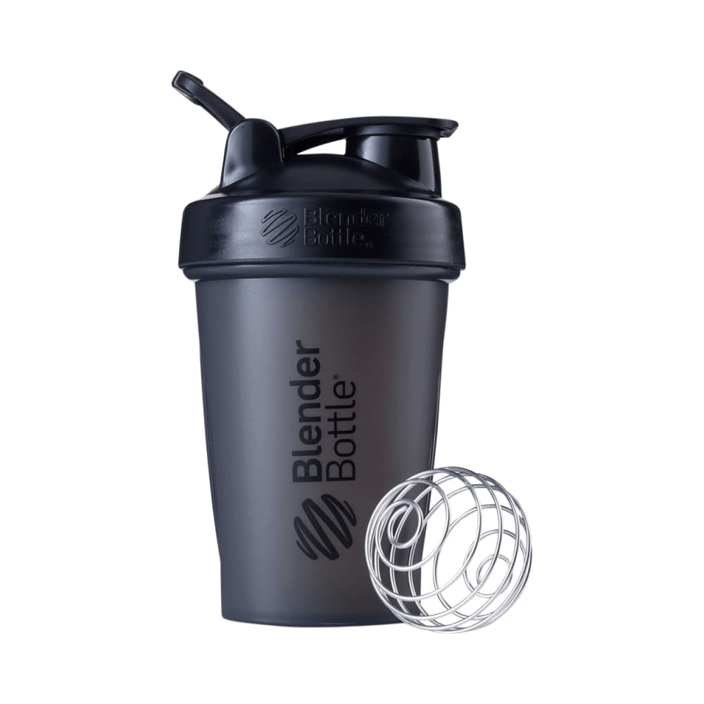 Classic Shaker Bottle Perfect for Protein Shakes and Pre Workout, Black