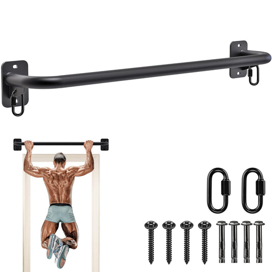 Fully Welded Pull Up Bar Wall Mount Heavy Duty Chin-up Bar w/Resistance