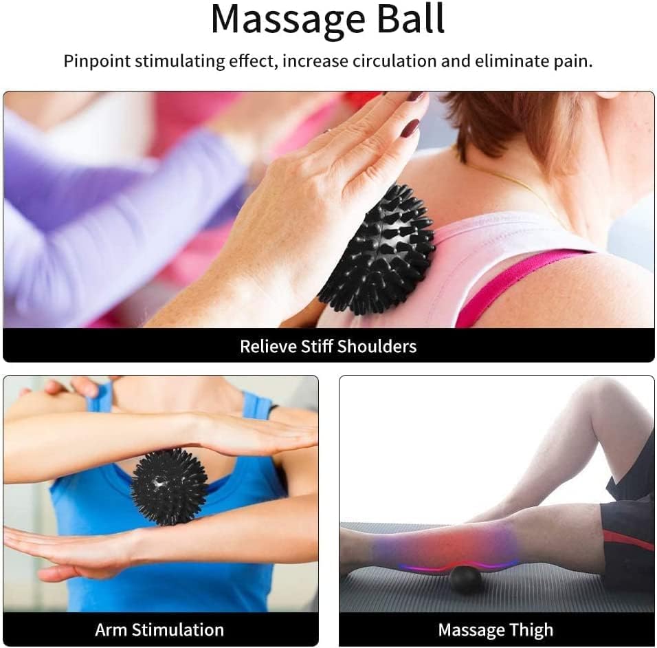 6 in1 Foam Roller Set, Trigger Point Foam Roller, Yoga Stick, Massage Ball