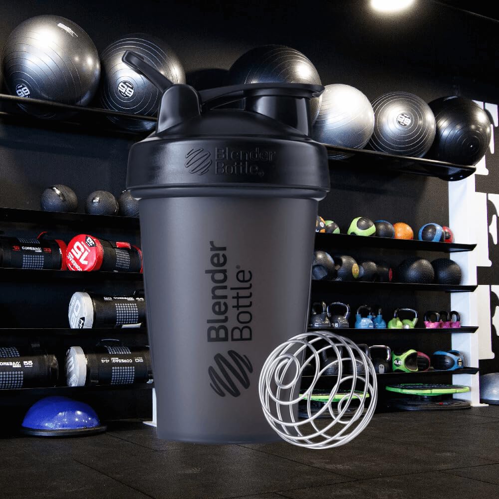 Classic Shaker Bottle Perfect for Protein Shakes and Pre Workout, Black