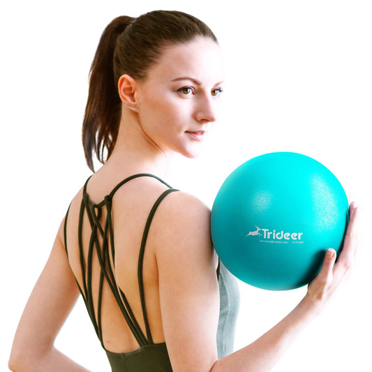 Pilates Ball 9 Inch Core Ball, Small Exercise Ball with Exercise Guide Barre Ball