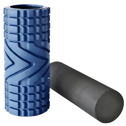 2 in 1 Foam Roller, Textured Deep Massage Roller with Smooth Style Roller