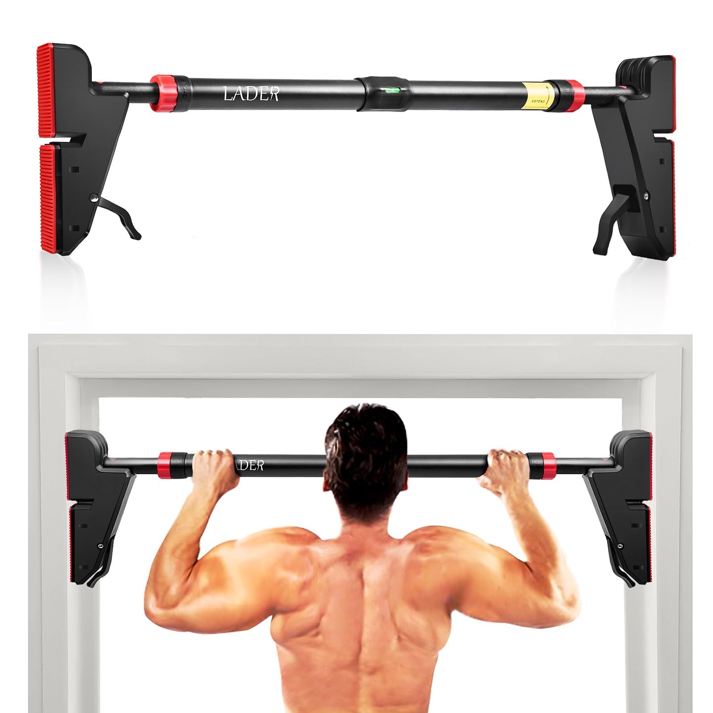 Pull Up Bar for Doorway, Strength Training Pull-Up Bars with No Screw Installation