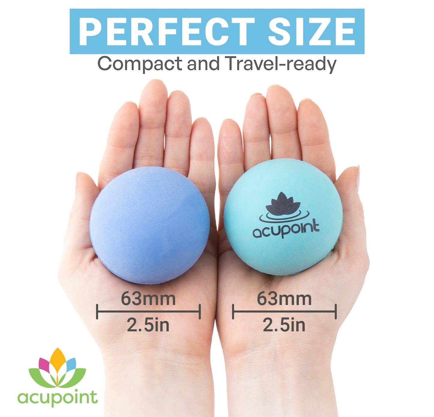 Massage Therapy Ball Set - Ideal for Yoga, Deep Tissue Massage, Trigger Point