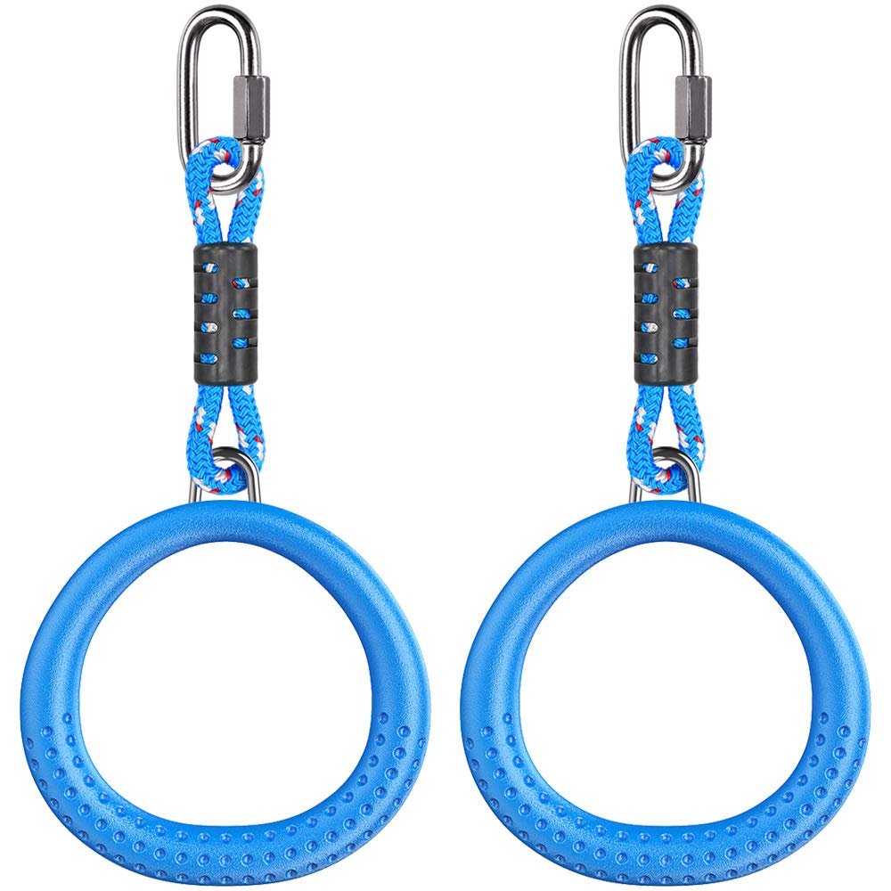 2 Pack of Ninja Gymnastic Rings, Monkey Ring Outdoor Backyard Ninja Accessories Set