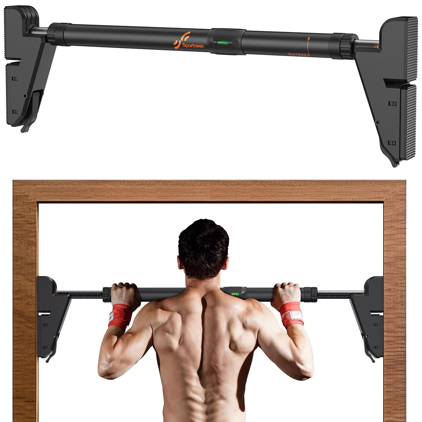 Adjustable Width Locking Mechanism Chin up Bar without Screws - Strength Training