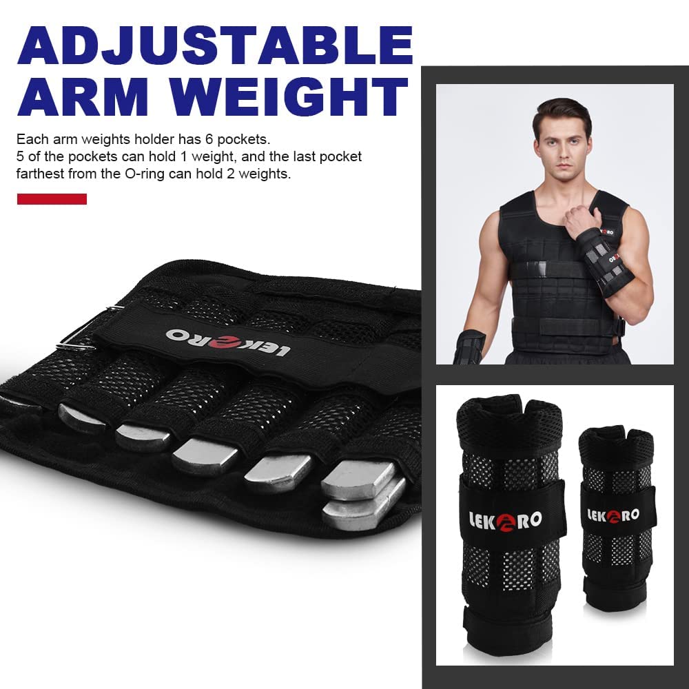 Weighted Vest Set with Arm Weights and Leg Weights, Weight Training Workout Set