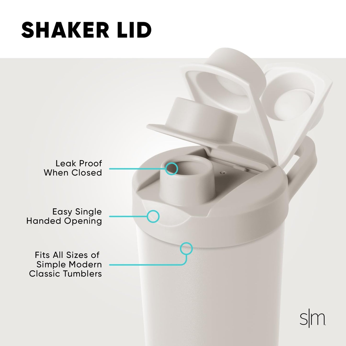 Simple Modern Stainless Steel Shaker Bottle with Ball 24oz