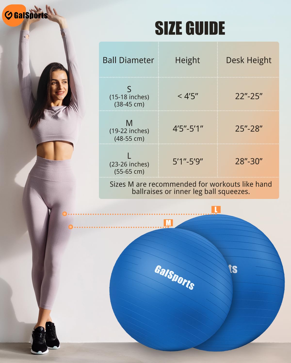 Yoga Ball Exercise Ball for Working Out, Anti-Burst and Swiss Ball for Physical