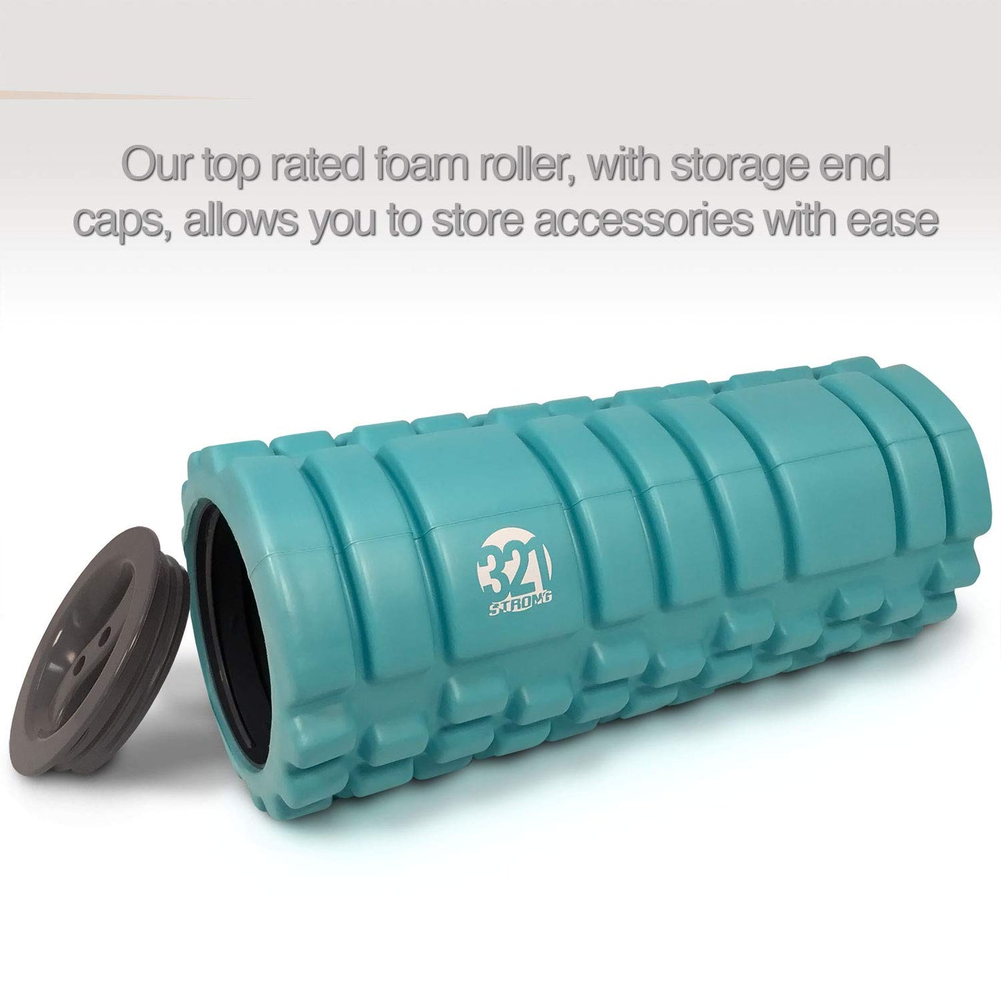 5 in 1 Foam Roller Set Includes Hollow Core Massage Roller with End Caps