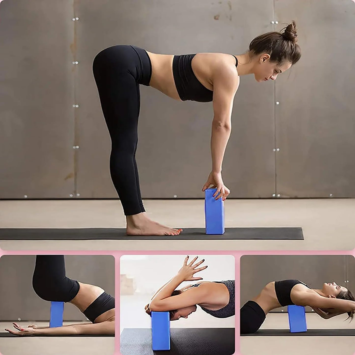 Yoga Block - Supportive Latex-Free Eva Foam - Soft Non-Slip Surface