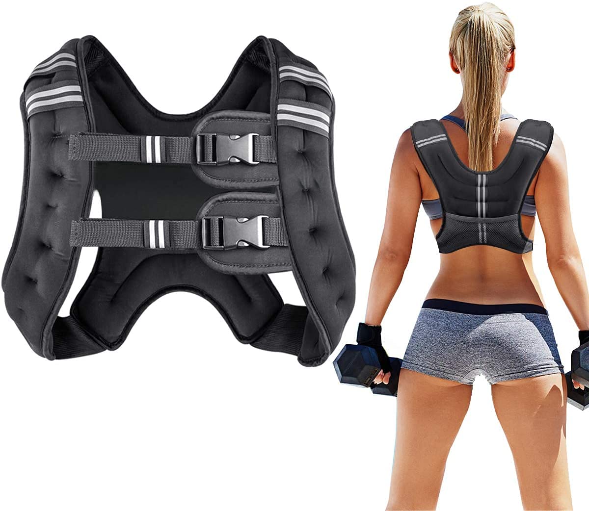 Prodigen Running Weight Vest for Men Women Kids 8 Lbs Weights Included