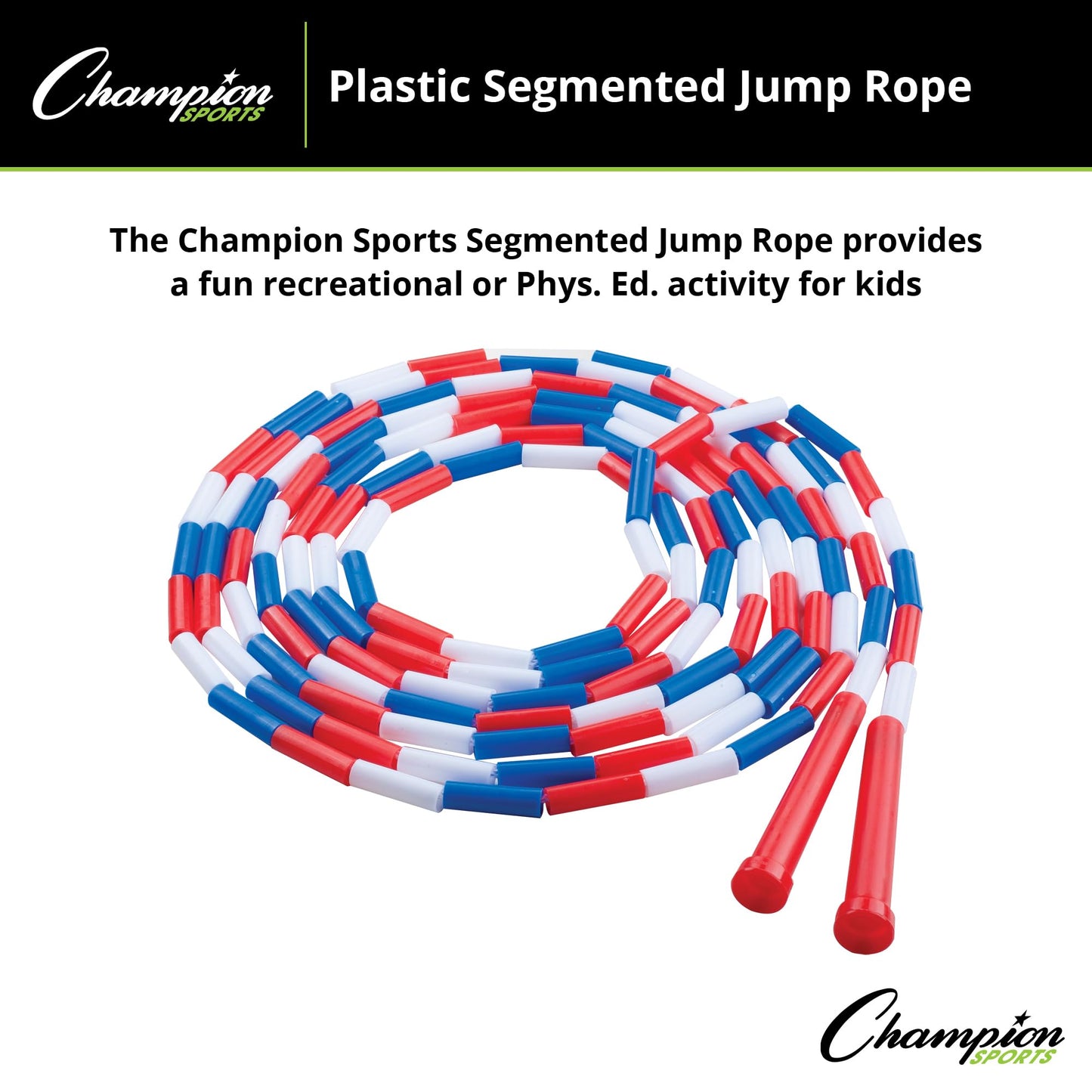 Sports Classic Plastic Segmented Beaded Jump Ropes - Phys. Ed, Gym