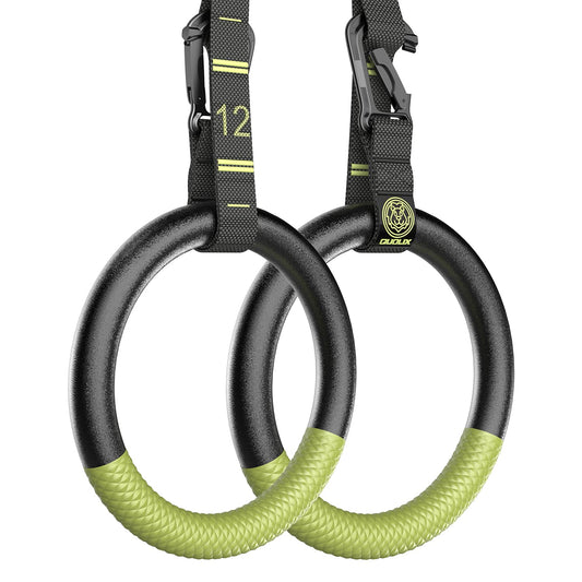 Gymnastic Rings with Adjustable Straps, Non-Slip Pull Up Rings with Straps