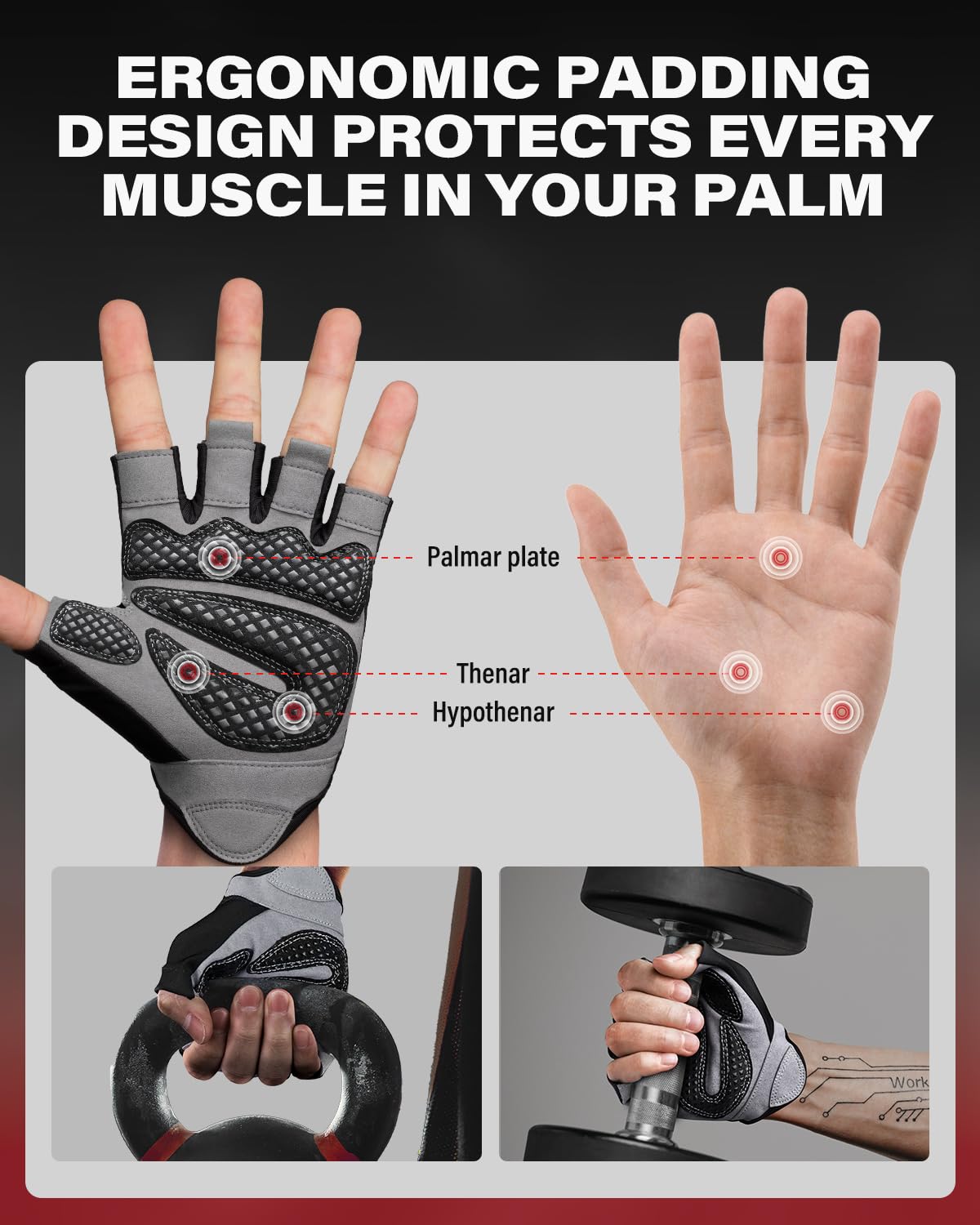 Workout Gloves for Men and Women, Weight Lifting Gloves with Excellent Grip