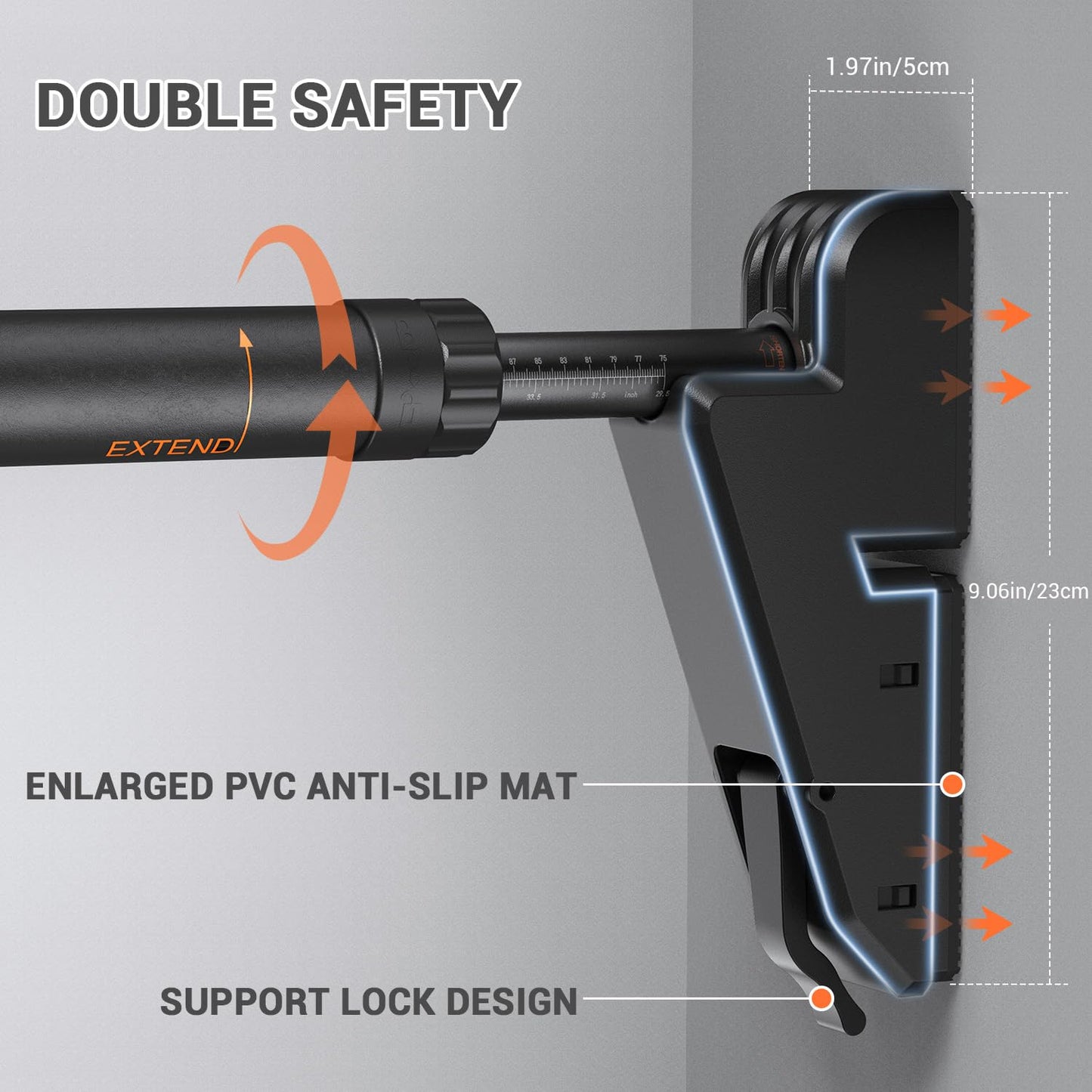 Adjustable Width Locking Mechanism Chin up Bar without Screws - Strength Training