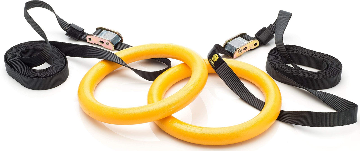 Gymnastic Rings Workout Set with Adjustable Straps for Full Body Strength