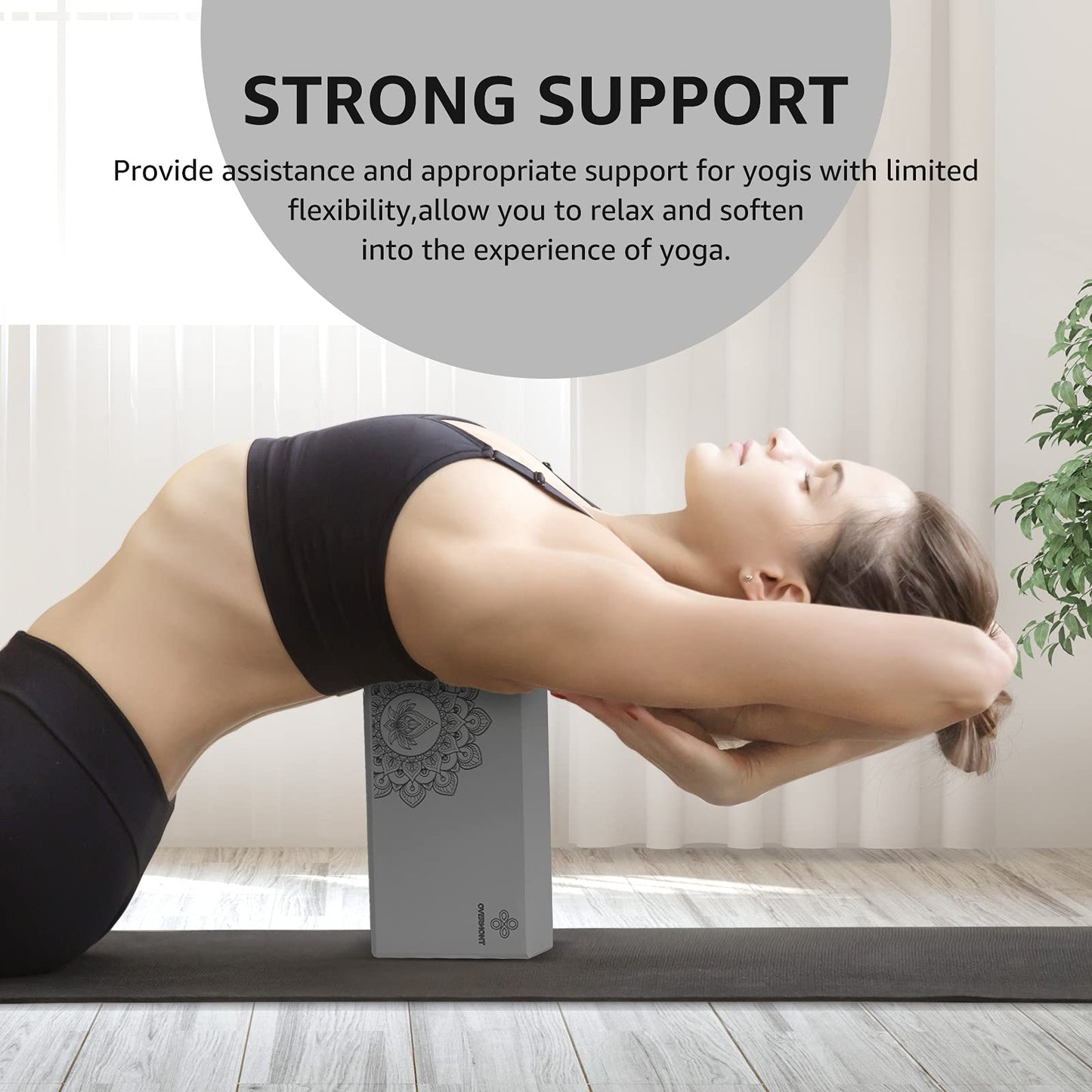 Yoga Block 2 Pack Supportive Latex-Free EVA Foam Soft Non