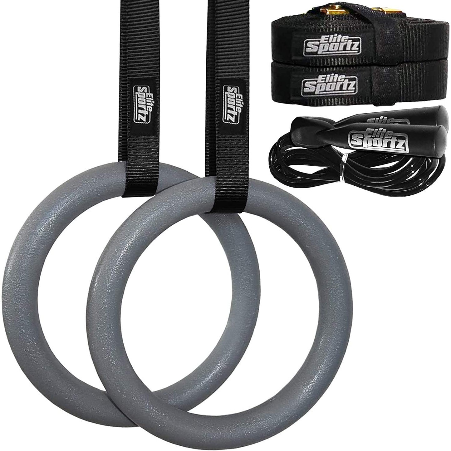 Exercise Ring Set for Total Body Strength Training & Pull Ups w/Secure