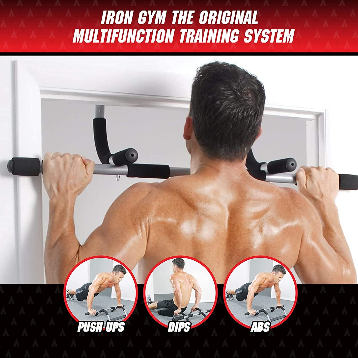 Total Upper Body Workout Bar for Doorway, Adjustable Width Locking