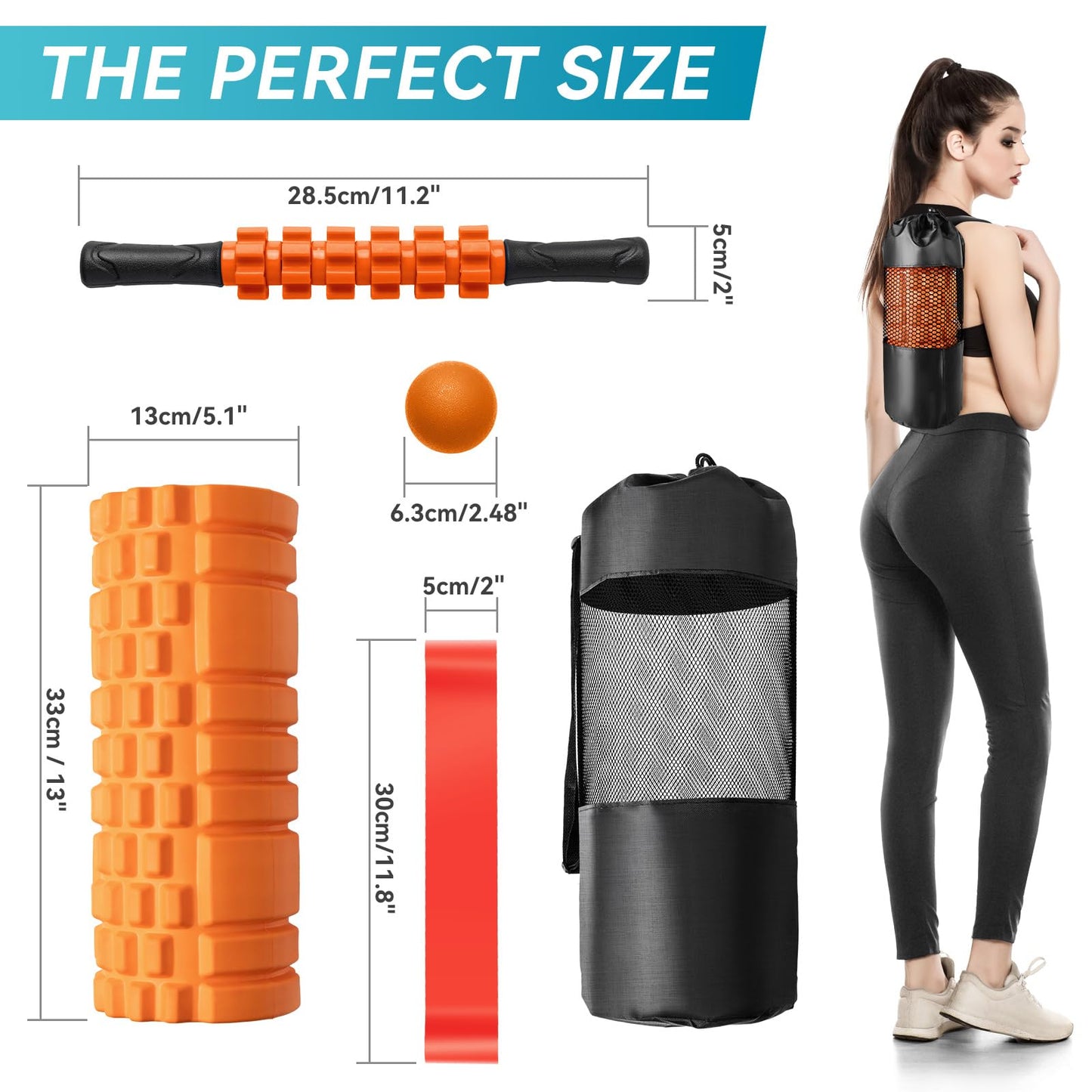 Krightlink 5 in 1 Foam Roller Set for Deep Tissue Muscle Massage