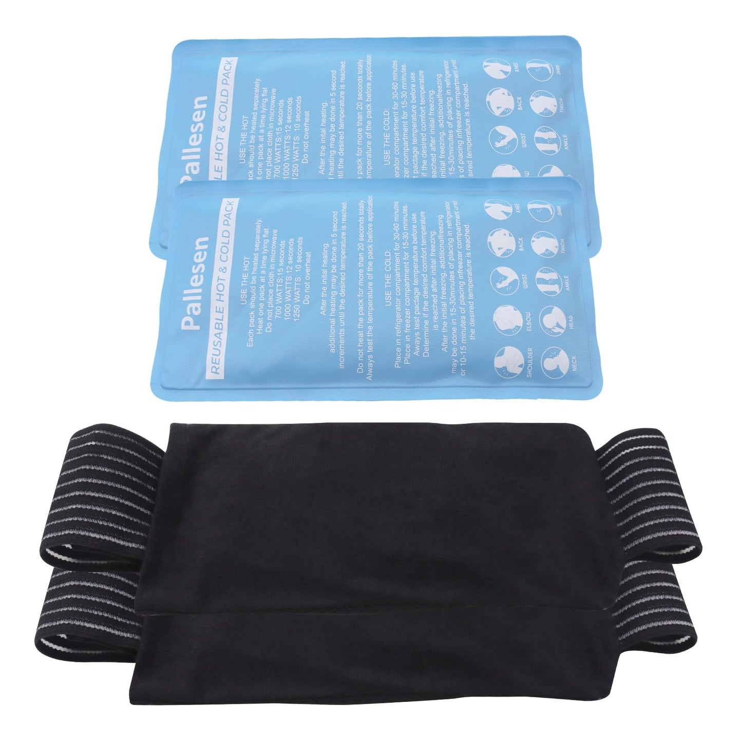 Pallesen Gel Ice Packs for Pack Wrap Reusable Gel Hot Pack & Cold Pack