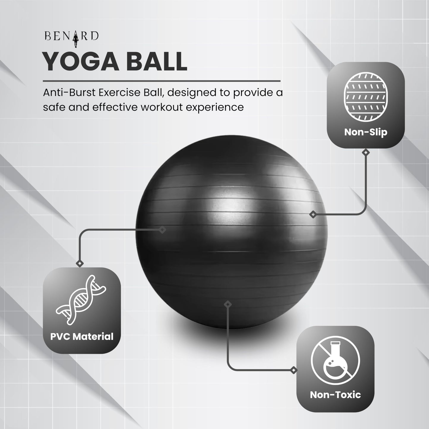 Exercise Yoga Ball with Pump – Versatile Workout Equipment for Gym, Pilates