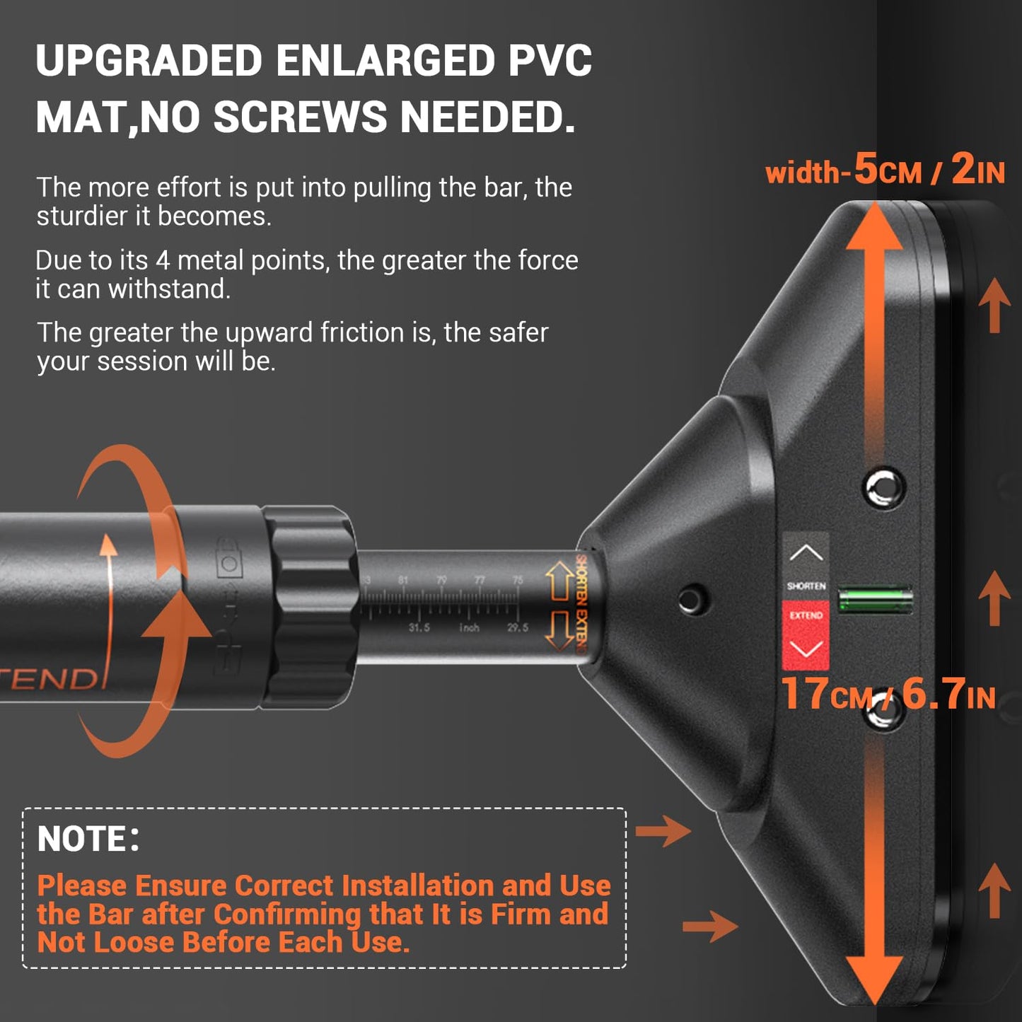 Pull Up Bar Doorway Chin Up Bar No Screws Door Frame Chin