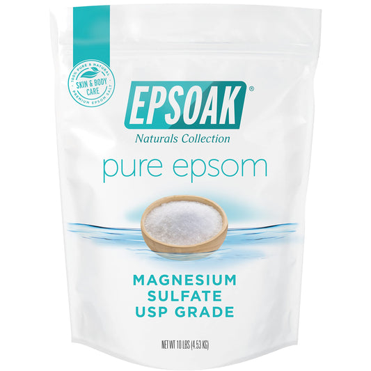 Epsoak Epsom Salt 10 lb. Magnesium Sulfate USP. (Qty. 1 x 10lb. Bags) Resealable