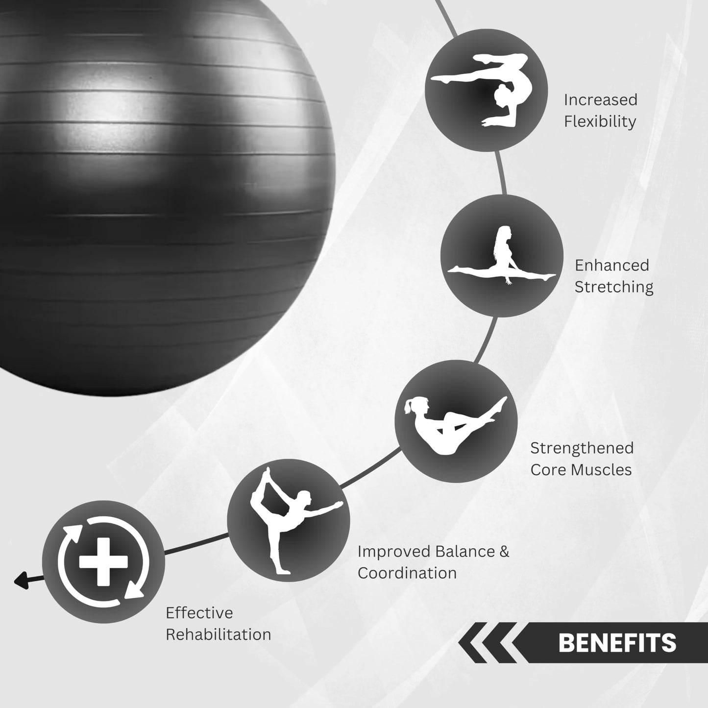 Exercise Yoga Ball with Pump – Versatile Workout Equipment for Gym, Pilates