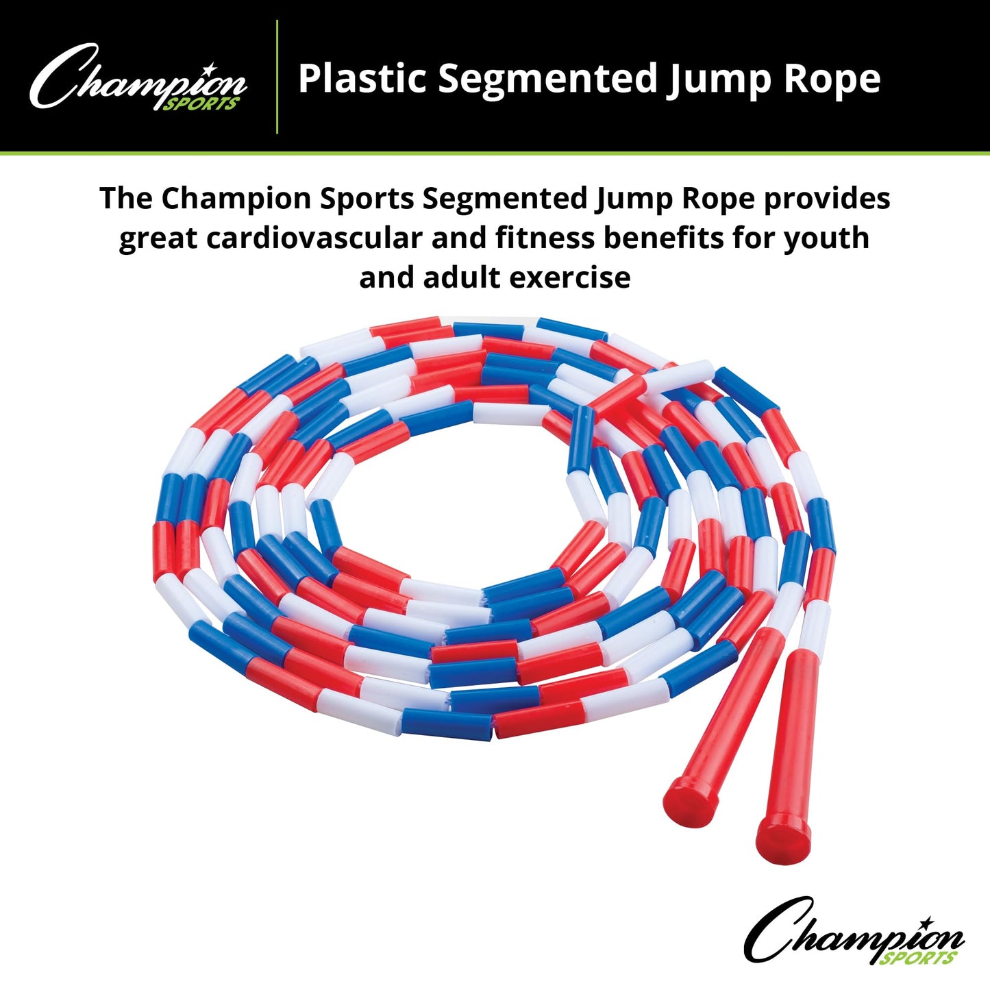 Sports Classic Plastic Segmented Beaded Jump Ropes - Phys. Ed, Gym