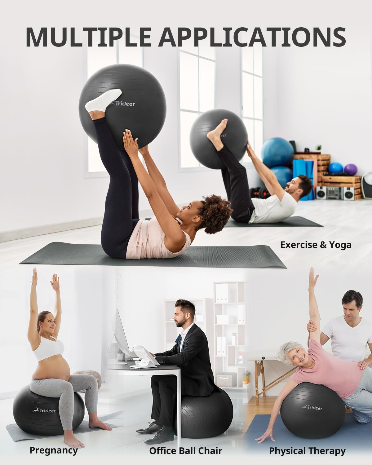 Yoga Ball Exercise Ball for Birthing Ball for Pregnancy, Swiss Ball