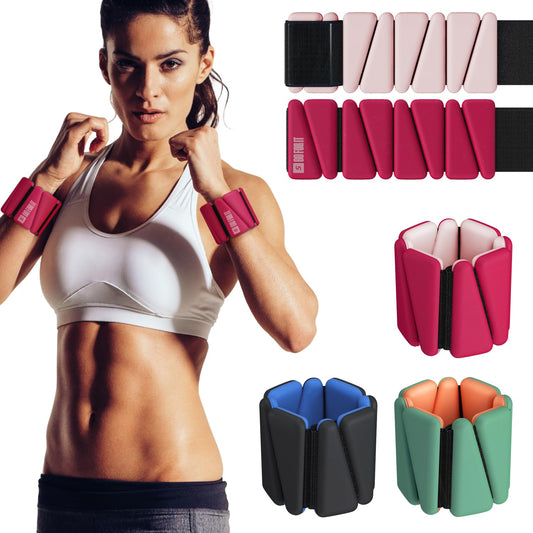 Wrist and Ankle Weights for Women - Set of 2 (1lb Each) Wearable Ankle & Wrist Weights