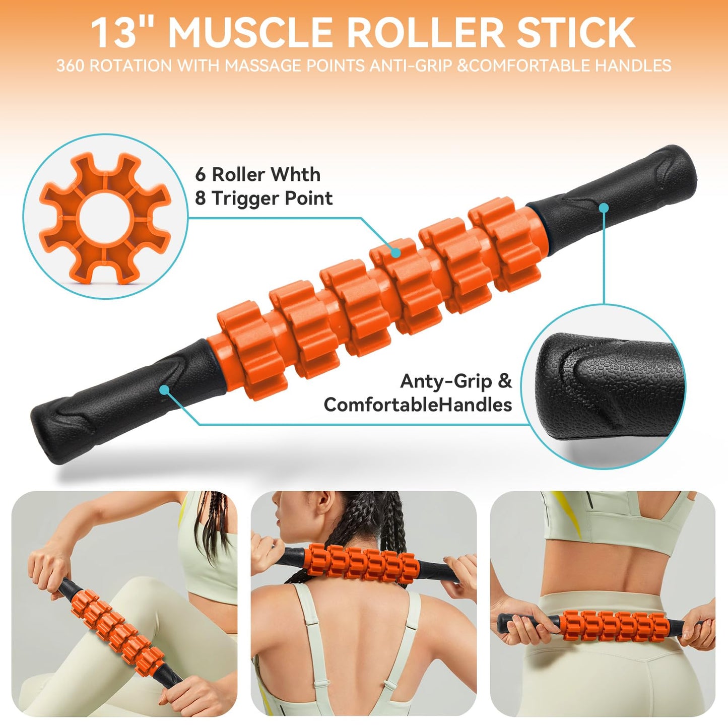 Krightlink 5 in 1 Foam Roller Set for Deep Tissue Muscle Massage