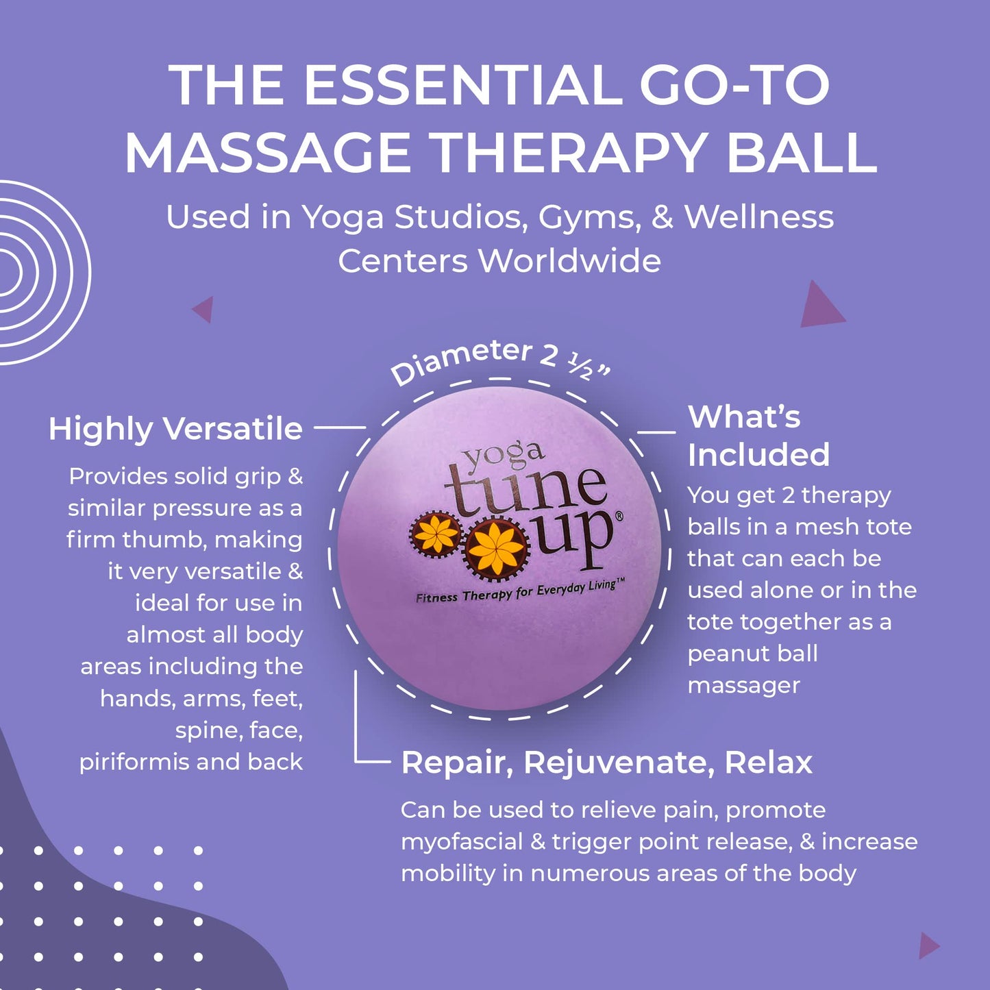 Therapy Balls in Tote by Tune Up Fitness - Massage Balls for Trigger Point