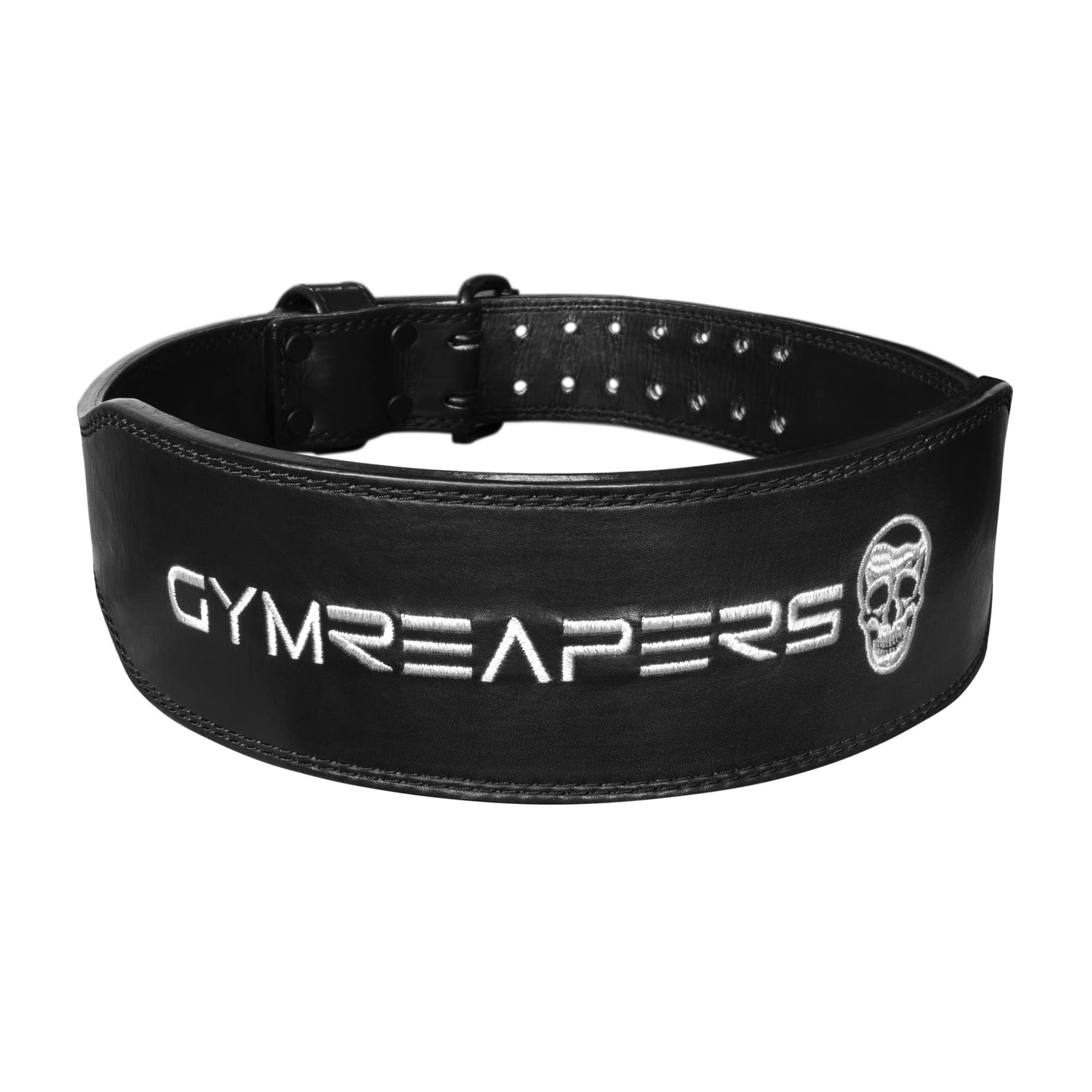 Gymreapers Leather Weightlifting Belt for Bodybuilding, Squatting