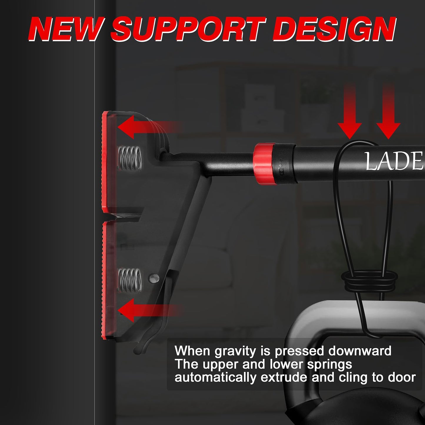 Pull Up Bar for Doorway, Strength Training Pull-Up Bars with No Screw Installation