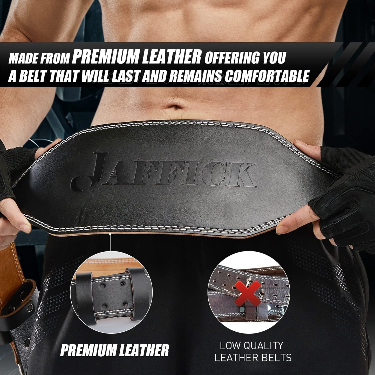 Genuine Leather Weight Lifting Belt for Men Gym Weight Belt Lumbar