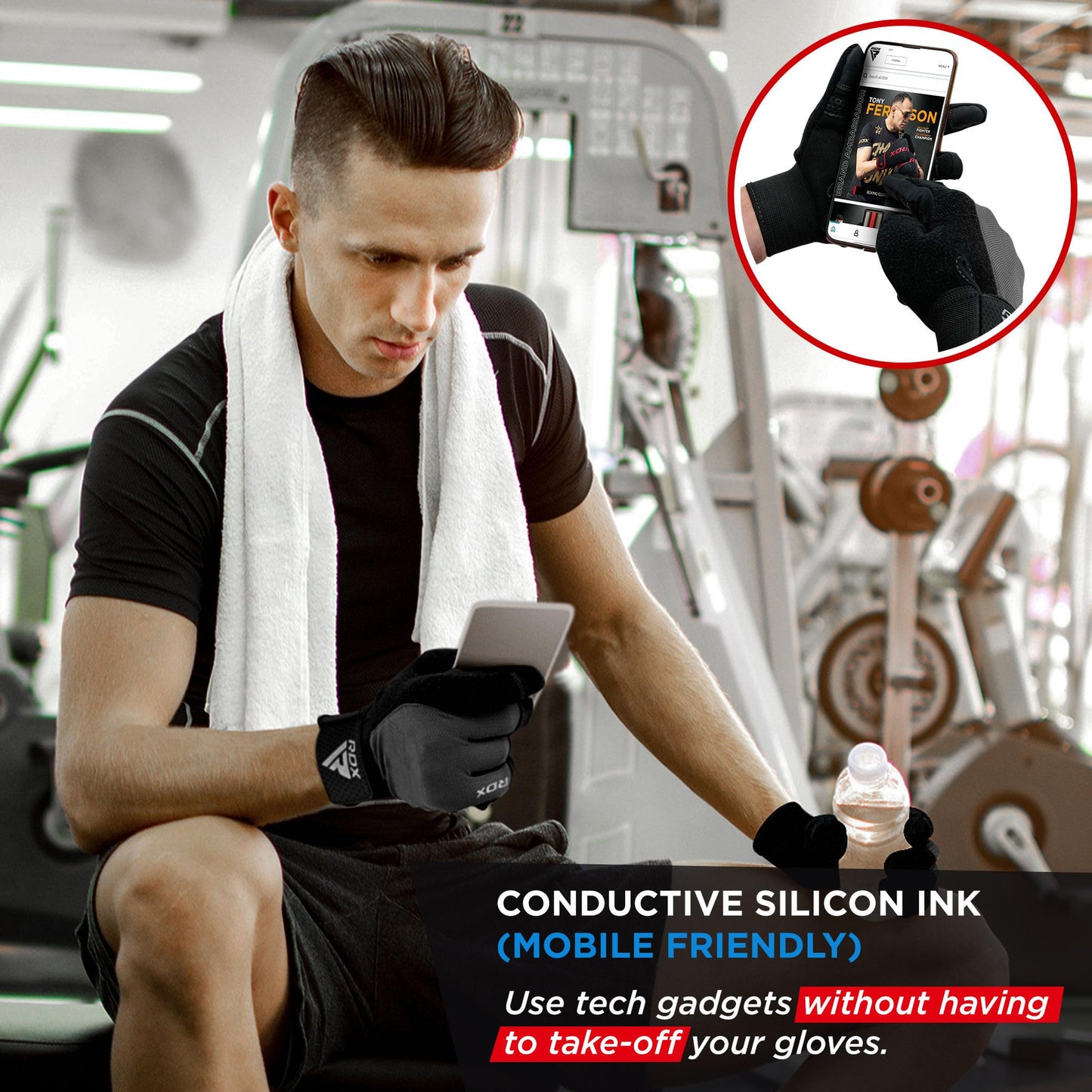 Weight Lifting Gloves Gym Workout, Full Finger Touch Screen