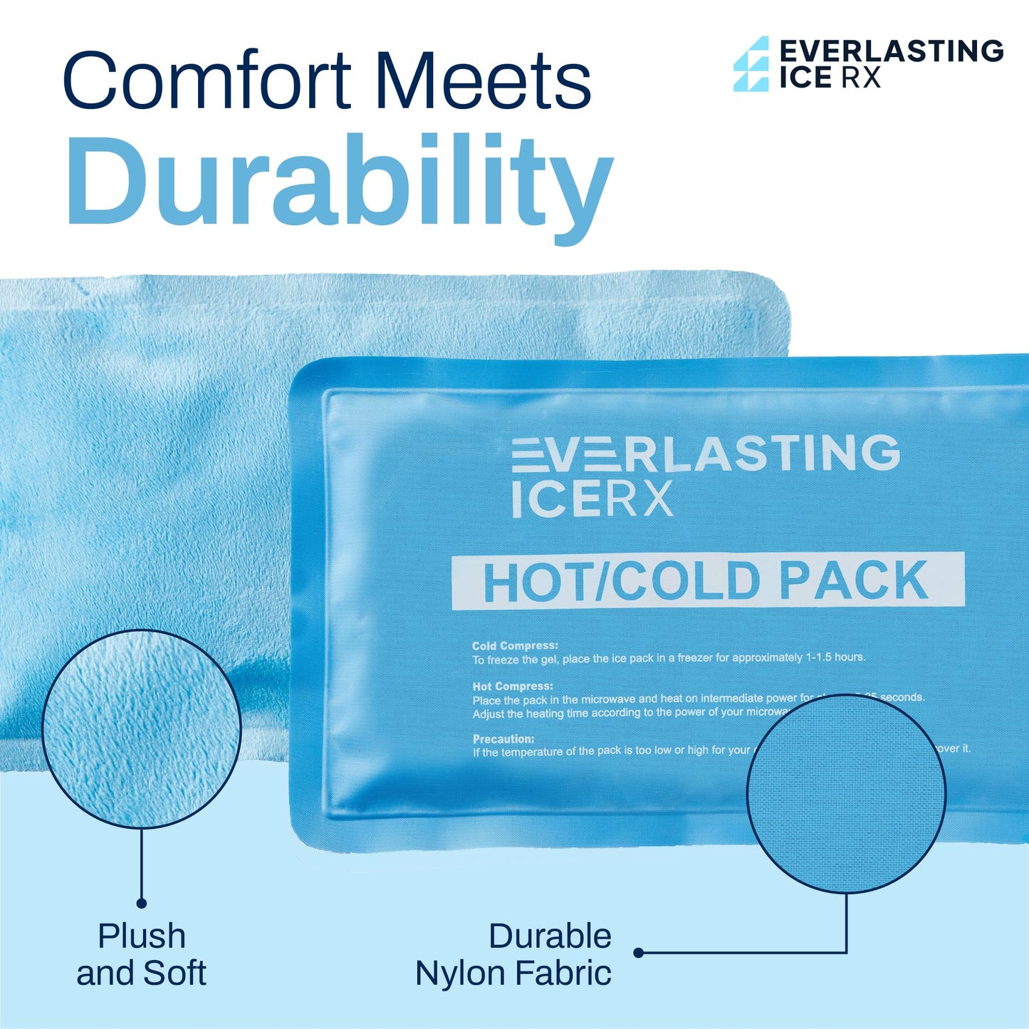 Reusable Hot and Cold Gel Soft Ice Packs - 4 Pack Large Gel Ice Pack - Hot and Cold