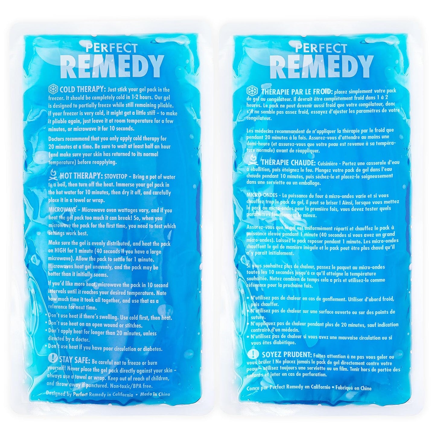 2 Pack Gel Ice Packs for Injuries, Reusable Gel Ice Pack for Hot Cold Compress